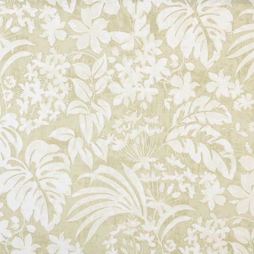 Kt KILOtela - Bedruckter Leinwandstoff, Dekoration, Polster, Kissen, Vorhänge, Tagesdecken, Taschen, Tischdecken, Bastelarbeiten, Breite 280 cm, Länge nach Wahl 50 in 50 cm, Botanical Paula Grün