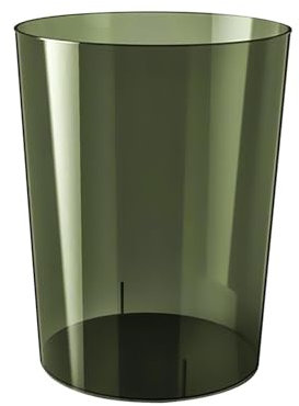 MagiDeal Trash Can Dustbin Garbage Container Round Minimalist Rubbish Bin Waste Paper Bin Multifunctional Transparent Trash Bin for Bedroom Dressing Table Bathroom, Green L