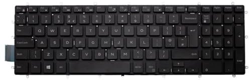 AJPARTS UK New Laptop Keyboard for Dell Inspiron 15 7566, 7567, 7577, 7786, 15 3584, 3585, 15-5565, 5567, 5570, 5575 Vostro 15-3583, 3584, 5568, Latitude 15-3590 Backlit UK Layout with Frame- 09J9KG