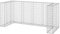 Abri Poubelle Extérieur, Cadre à Gabion pour Poubelle Conteneur pour Cache-Poubelle Mur en Gabion pour poubelles Acier galvanisé 254x100x110 cm