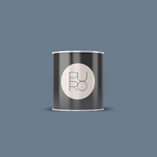 BRICOFLOR Wandfarbe grau blau dunkel Dispersionsfarbe matt ideal für Schlafzimmer und Wohnzimmer Design Farbe in 1, 2,5 und 5 l