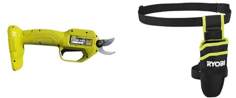RYOBI - Sécateur Électrique 18V One+ - Lames Bypass Chromées en Acier Carbone Japonais SK5 & Étui de ceinture pour sécateurs sur batterie RY18SCA-0 / RY18SCXA-0 / RY18SCXA-115 - RAC316