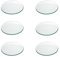 Super Mundo - 6pcs Platos Cristales Redondos Transparentes,Para Cocina y Comedor (30cm)
