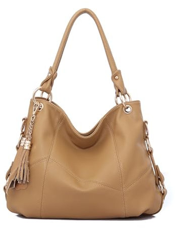 BABYVIVA 2023 NEU Umhängetasche mit Quasten Vintage PU Schultertasche für Damen Damen Handtasche Lässige Mode Umhängetasche