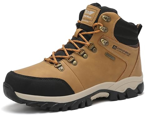 ARRIGO BELLO Hombre Botas Botines Zapatos Invierno Botas de Nieve Cálido Fur Forro Aire Libre Boots Urbano Senderismo Esquiar Caminando 41-46(Amarillo con algodón01,41)