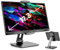 ROADOM Tablet Stand, Adjustable 360° Swivel Bracket, 180° Tiltable Clamp,Foldable Tablet Holder for 4.7-17.3'' iPhone/iPad/Tablet/Portable Monitor, Aluminum Alloy, Black
