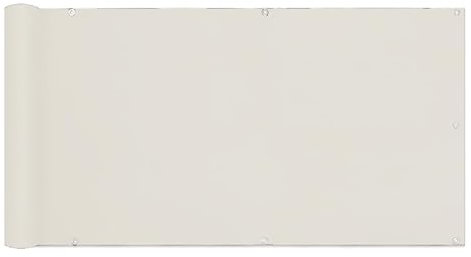 Planesium Brise-vue pour balcon, 90 cm x 290 cm, blanc, revêtement de balcon, protection UV, bordure de balcon, pour terrasse, jardin, clôture, protection contre le vent