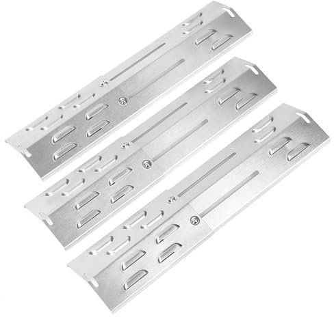 Denmay Lot de 3 couvercles de brûleur universels de 29 à 43 cm pour barbecue à gaz Enders, Landmann, Charbroil, plaque chauffante en acier inoxydable pour Burnhard Barbecook, Taino, Proficook