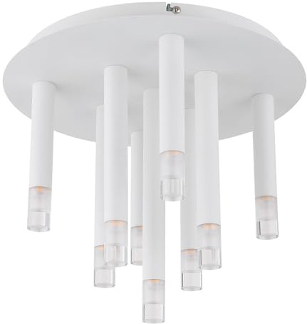 Ceiling Light Living Room Lamp 9-Bulb Dining Room Lamp White Diameter 34 cm