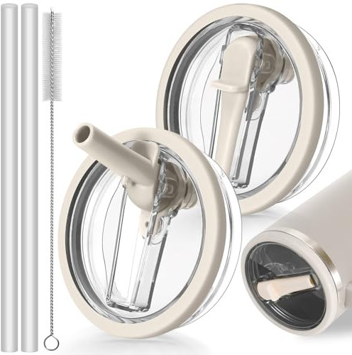 ANTAND Lot de 2 couvercles anti-fuite pour Stanley H2.0 Quencher de 887 ml, sans déversement, couvercle de rechange pour gobelet Stanley Accessoires de tasse Stanley de 887 ml – Capuchons de paille de