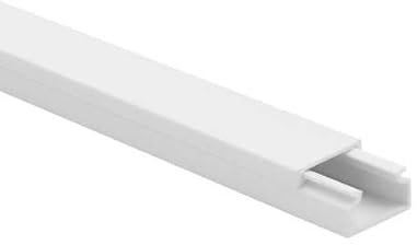 KOMIB - Moulure électrique PVC 15x10 mm - Longueur 2 m - Lot de 5 unités - Cache Câble Mural avec Couvercle - Blanc - Installation Facile - Idéal pour TV, Internet, Bureaux