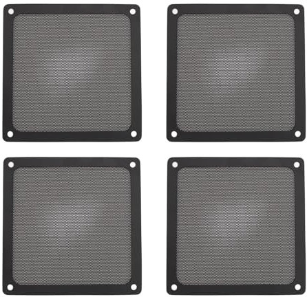 Sxhlseller 4Pcs 140mm Fan Dust Filter Mesh, Magnetic Dust Cover Computer Fan Filter Grills PC Cooler Filter Dust Proof PVC Cover (Black)