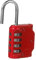 NUOBESTY 1 Pieza candado de combinación código secreto candados candado pequeño para equipaje mochilas candado cerradura puerta cerradura de maleta cerradura de la puerta del hogar rojo