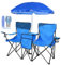 Sillas Plegables Camping Portatil con Sombrilla Tela Oxford 600D Silla Playa 130kg Reforzada Silla de Pesca Doble para Ocio, Playa, Camping, Pesca