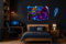 3D Smashed Wall Mural Neon Gamer Gaming Room Art Sticker Decal Boys Bedroom Decor Gift (Medium)