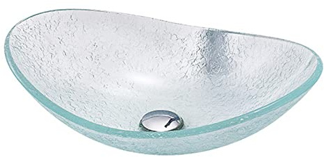 Aufsatz-Glaswaschbecken mit Wasserhahn für modernes Badezimmer-Waschtisch