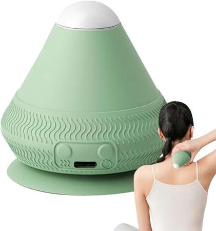 Massageball Elektrisch, Triggerpunkt Drücker Mit Saugnapf Und Heißer, Faszienrolle Mit Vibrierende Heizung Für Tiefe Gewebemassage, Fuß, Schulter Und Unteren Rücken