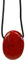 DG-EXODIF Collier Jaspe Rouge Pierre ovale percée Cordon noir