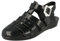 Damen Spot On Casual Jelly Sandalen - Schwarz - Größe 37 EU, Schwarz , 37 EU