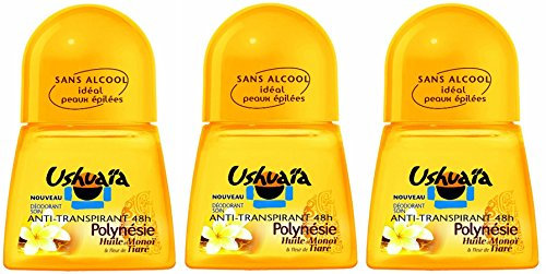 Deodorant Damen Bille Polynésie Öl Monoï & Tiaréblüte Wirksamkeit 48 h – 50 ml – 3 Stück