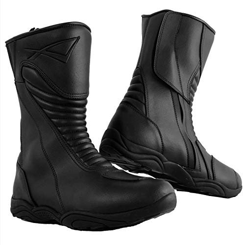 Stivali Moto Stivaletti Touring Impermeabili Scooter Custom Enduro Nero 39