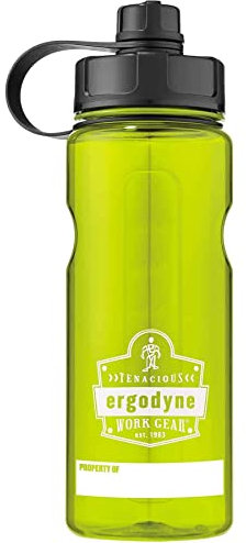 Wide Mouth Water Bottle, 34 oz, BPA Free, Fits in Car Cup Holders, Ergodyne Chill Its 5151