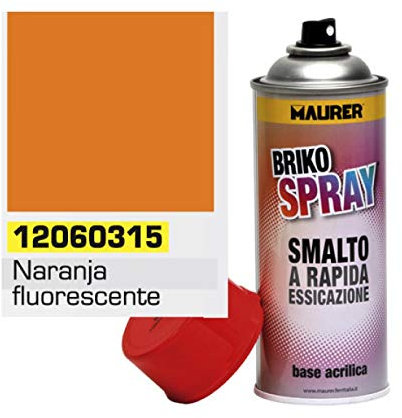 MAURER - Spray Pintura Naranja Fluorescente 400 ml.