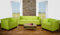 Mendler 3-1-1 Sofagarnitur Couchgarnitur Loungesofa Lille - Kunstleder, hellgrün