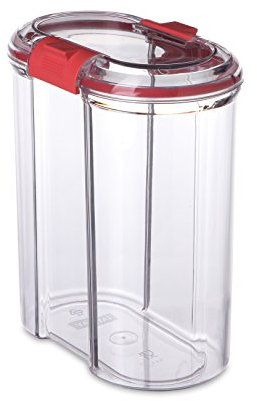 Tatay Bote de Cocina con Cierre de Seguridad, 1.5L de Capacidad, Hermético, Libre de BPA, Apto Lavavajillas, Transparente. Medidas 9 x 15.5 x 18 cm