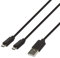 Konix Mythics Câble de charge double 3,5 m pour manette Xbox One - Connexion USB - Noir