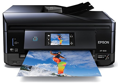 Epson Expression Premium XP-830 Wireless Color Photo Printer with Scanner, Copier and Fax (Certified Refurbished)
