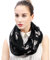Lina & Lily Damen Loop Schal Rundschal Schlauchschal Mops Hunde Pug (Schwarz)