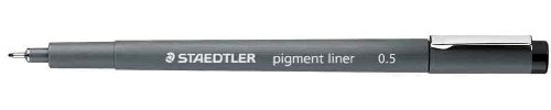 Staedtler Pack of 5 Fine Pigment Liner Pens 308 Line 0.5 mm Blackaa