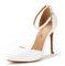 DREAM PAIRS Women's Pointed Toe Ankle Strap High Heels Pumps Dress Court Shoes Oppointed_Lacey,Size 5,White/Pu,Oppointed_Lacey