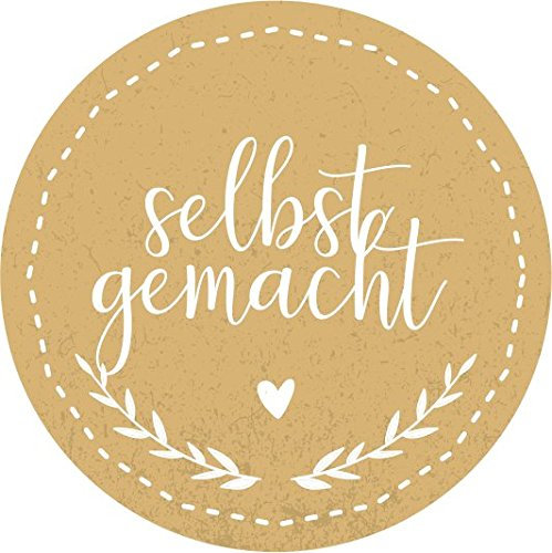 wolga-kreativ Gastgeschenke Hochzeit Sticker Aesthetic Etiketten Selbstklebend - Aufkleber Für Geschenke 'Selbst Gemacht' Zu Ostern, Muttertag, Vatertag, Freundin, Oma, Opa, Geburtstag