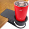 HOLLIHI Drink Cup Holder Clip - Table Desk Side Water Glass Beer Bottle Tumbler Beverage Soda Tea Coffee Mug Holder Cup Saucer Clip Design for Home Office, Black