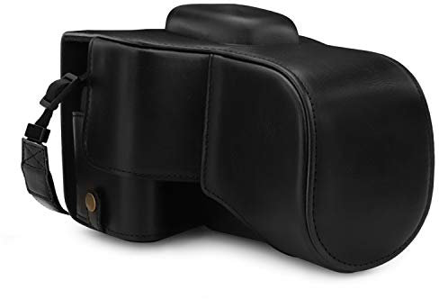 MegaGear Canon EOS 2000D (18-55mm) Ever Ready - Étui de Protection en Cuir avec Bandoulière