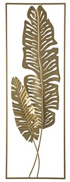 Beliani Elegante Wanddekoration Gold Blattform Palladium