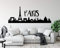 tjapalo® a180 Wandtattoo Skyline Paris Wandtattoo Paris Wandtattoo Wohnzimmer modern, Farbe: dunkelgrau, Größe: B140xH53cm
