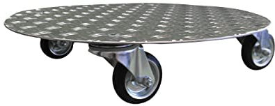 Pflanzenroller AluGrip-R280 bis280kg Blumenroller Untersetzer Indoor Outdoor Alu (Aluminium Riffel 2,5/4mm, Ø500mm)