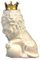 Vinbcorw Skulptur König Der Löwen, Atemberaubende 3D-Tierstatue, Glücksstatuen, Abstrakte Figur, Business-Geschenk Für Office Wohnzimmer Bar Café Wohnkultur,Weiß