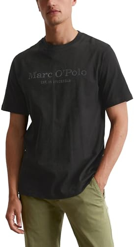 Marc OߴPolo Herren T-Shirt aus Bio-Baumwolle mit Rundhalsausschnitt, Schwarz (Black), XXL