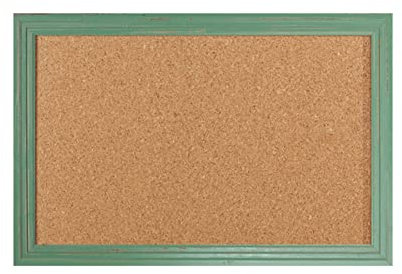 LIU- Korktafel Rustikal grün gerahmte Pinnwand an der Wand befestigte dekorative Pinnwände, perfekt für Home-Office-Café-Dekor,mit Stecknadeln (Size : 50x70cm)