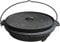 Grillfürst Flacher Dutch Oven ca. 6,5 Liter - stabil stehender Feuertopf durch speziell entwickelte T-Füße, hitzebeständiger Gusseisen Topf, Deckel als Pfanne nutzbar, oval, DO 6,5