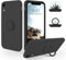 SouliGo iPhone XR Hülle, iPhone XR Handyhülle Silikon Gel Slim Case Cover mit 360 Grad Ring Halter Ständer stabil Kratzfest Hülle für iPhone XR 6.1 Zoll Schwarz