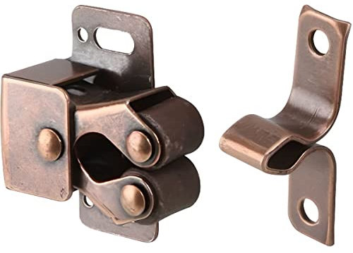 cyclingcolors loqueteau de porte vintage à rouleau acier métal bronze bruni marron loquet placard meuble