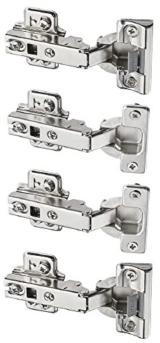 I-K-E-A KOMPLEMENT Soft Closing Door Hinges with Damper Kitchen Home Cabinet Wardrobe Closing Opener Hinges Heavy Duty (Fits Pax) - Set of 4 + Free TSA Shoe Bag, Silver