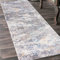 Mazovia Teppich Läufer Flur - Modern Teppichläufer – Kurzflor, Weich - für Vorzimmer Eingangsbereich Schlafzimmer Küche Korridor - Abstrakt Muster - 60 cm Breite Grau Blau 2 60 x 300 cm