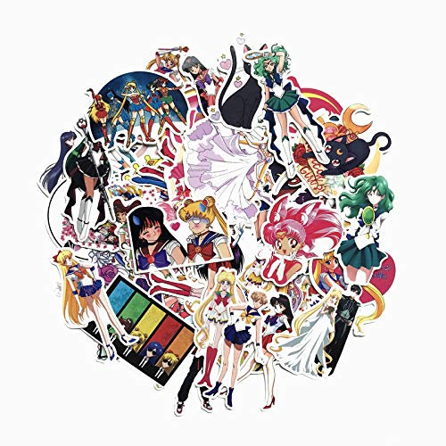Vophifo Vinyl Aufkleber Sticker Deko 75 Stück für Sailormoon Fans