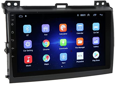 Fydun Pantalla Táctil para Coche, 9 Pulgadas, de Navegación GPS Incorporado, Reproductor Multimedia para Coche, para Land Cruiser Prado 120 LC120 2004-2009, Bluetooth 4.0